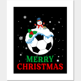 Merry Christmas Soccer Xmas Gift Posters and Art